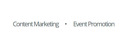 Content marketing, event planning